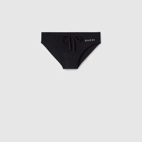 Elastane Swim Briefs With Print