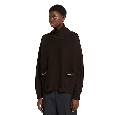 Wool Cashmere Sweater With Horsebit