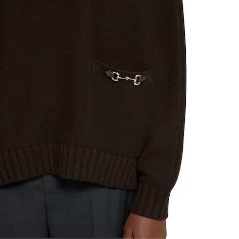 Wool Cashmere Sweater With Horsebit