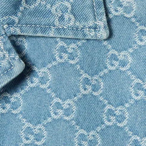 Gg Denim Jacquard Jumpsuit