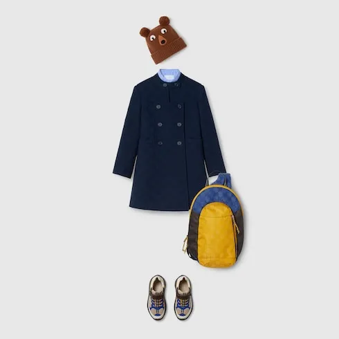 Children's Gg Wool Coat