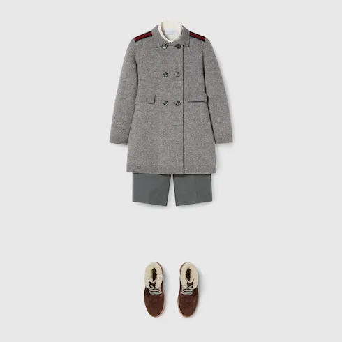 Children's Wool Coat With Web