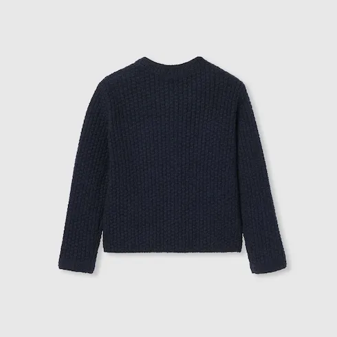 Children's Wool Cardigan With Web