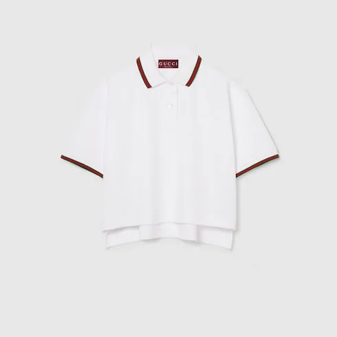 Cotton Piquet Polo Shirt With Web