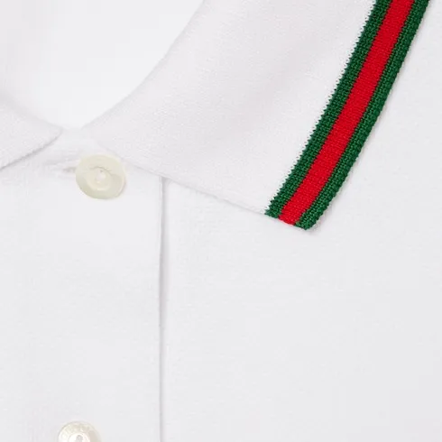 Cotton Piquet Polo Shirt With Web