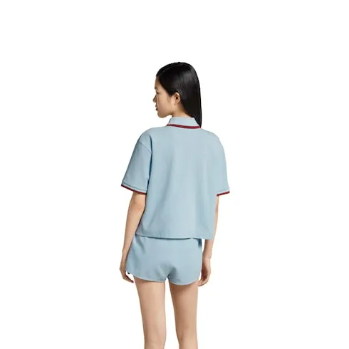 Cotton Piquet Polo Shirt With Web