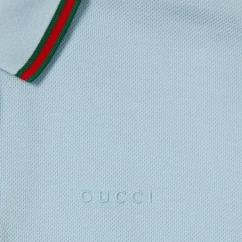 Cotton Piquet Polo Shirt With Web