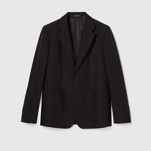 Single Breasted Cotton Canvas Jacket