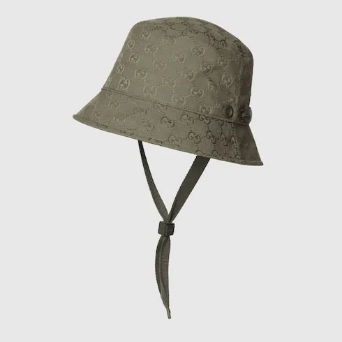 Gg Canvas Bucket Hat With Tie