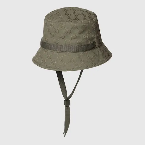 Gg Canvas Bucket Hat With Tie