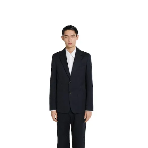 Gg Cotton Gabardine Jacquard Jacket