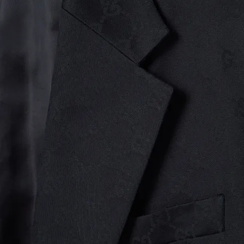 Gg Cotton Gabardine Jacquard Jacket