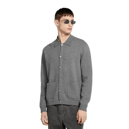 Wool Cashmere Knit Cardigan