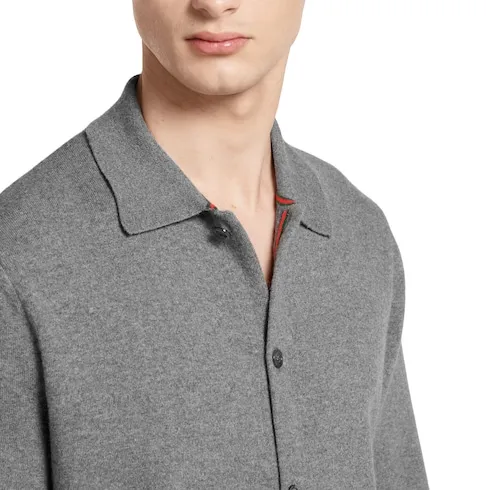 Wool Cashmere Knit Cardigan