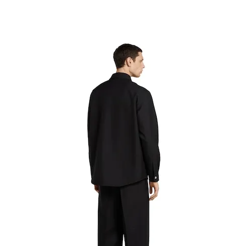 Wool Twill Zip Overshirt