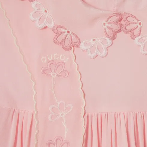 Children's Embroidered Silk Dress