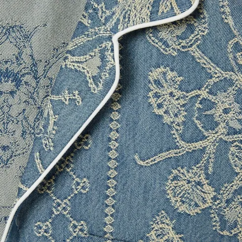 Gg Washed Denim Jacquard Shirt