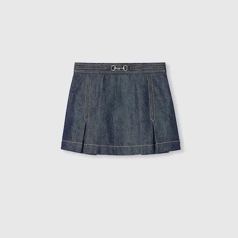 Children's Denim Skirt With Horsebit