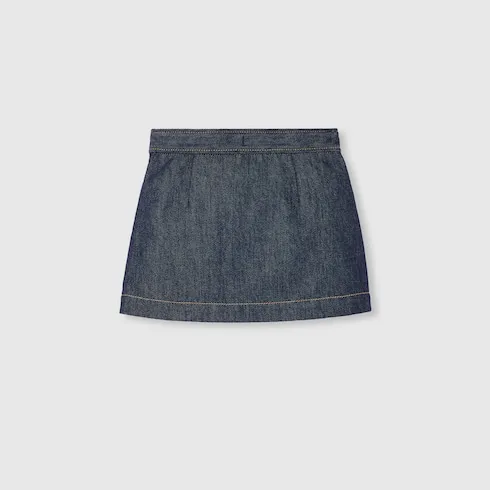 Children's Denim Skirt With Horsebit