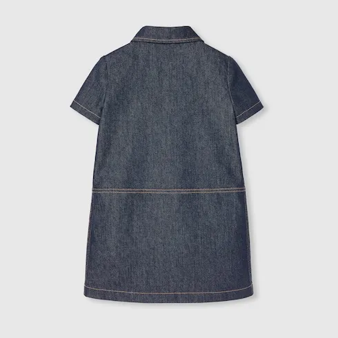 Children's Denim Dress With Horsebit
