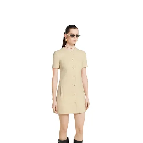 Textured Wool Tweed Dress