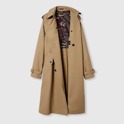 Cotton Gabardine Trench Coat