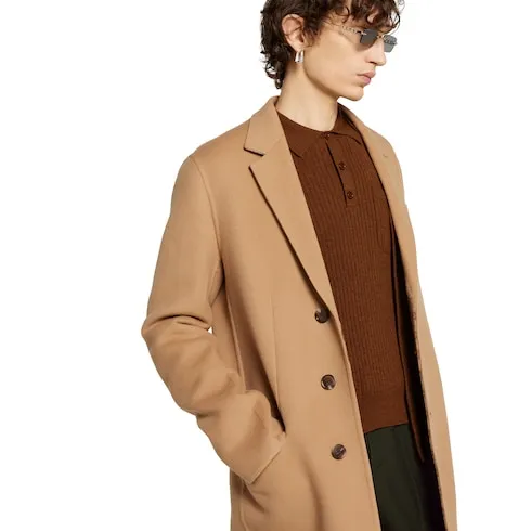Single-Breasted Wool Double Cotton
