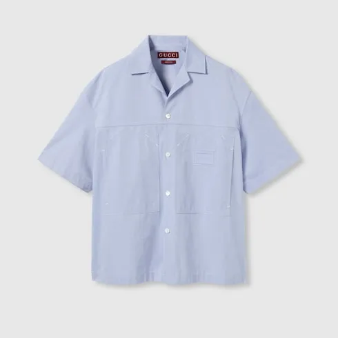 Oxford Cotton Shirt With Embossed Label