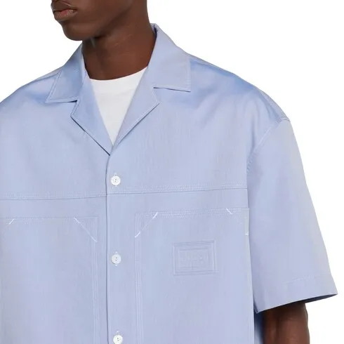 Oxford Cotton Shirt With Embossed Label