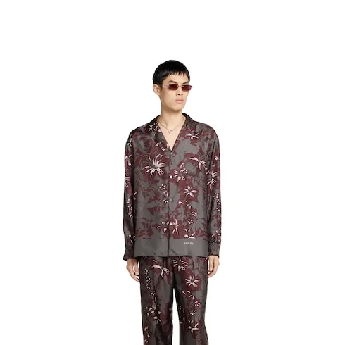 Printed Silk Twill Shirt