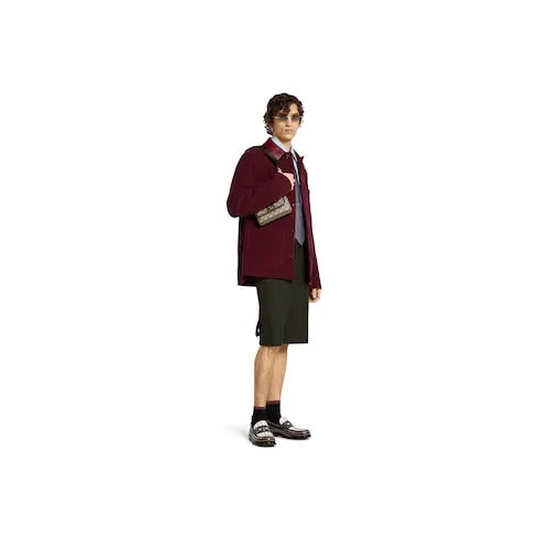Wool Twill Shorts With Logo