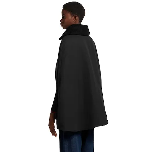 Padded Cape Jacket With Embroidery