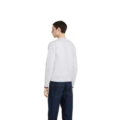 Cotton Piquet Sweater With Web