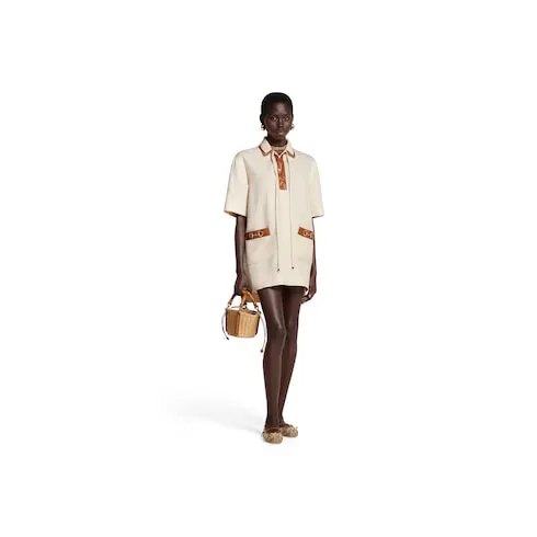 Linen Canvas Dress With Horsebit