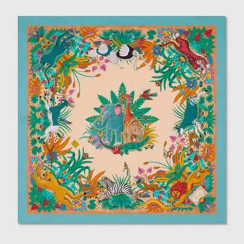 90 X 90 Project Printed Silk Carré