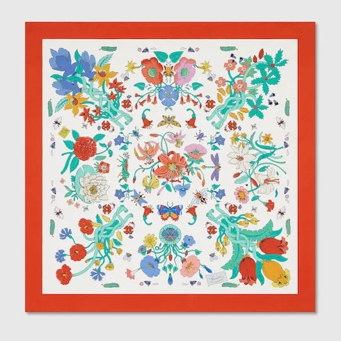 90 X 90 Project Printed Silk Carré
