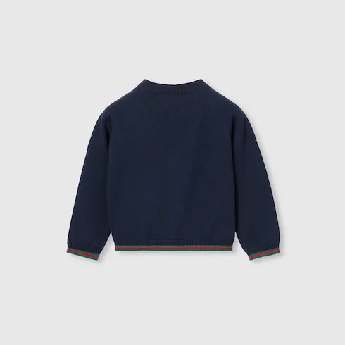 Baby Wool Cardigan With Web
