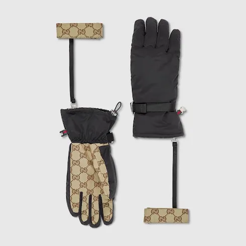 Gg Padded Gloves With Wrist Straps