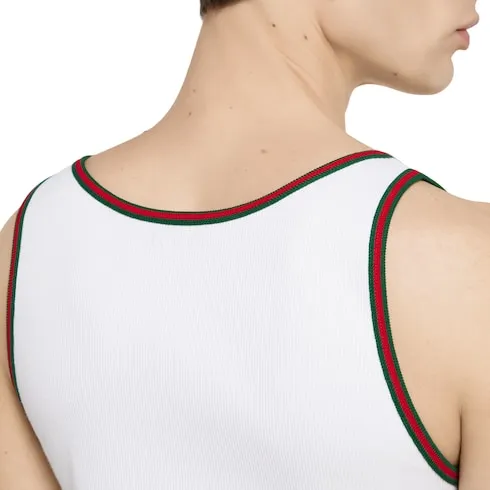 Rib Cotton Tank Top With Web
