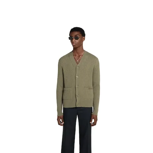 Rib Wool Cashmere Knit Cardigan