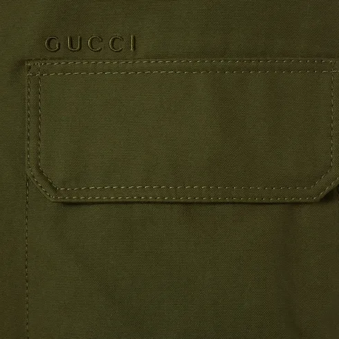 Cotton Canvas Skirt With Embroidery