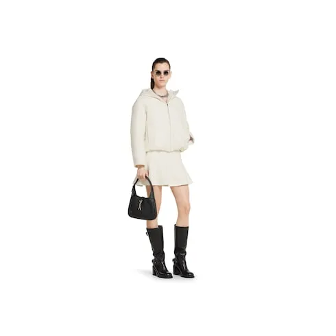 Wool Bouclé Jacket With Logo