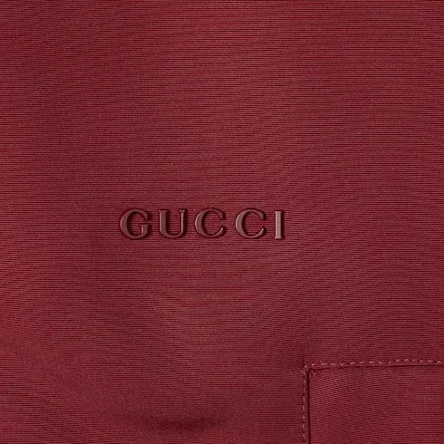 Hooded Fabric Jacket With Logo