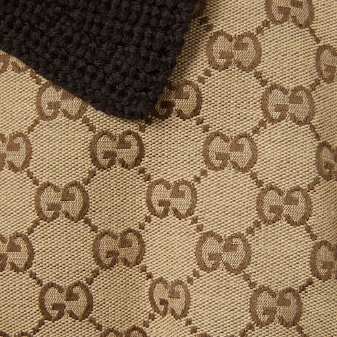 Gg Canvas Gilet With Leather Label