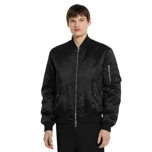 Heavy Nylon Canvas Bomber Jacket