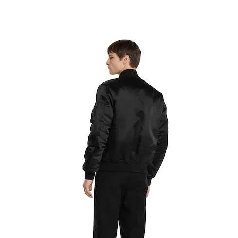 Heavy Nylon Canvas Bomber Jacket