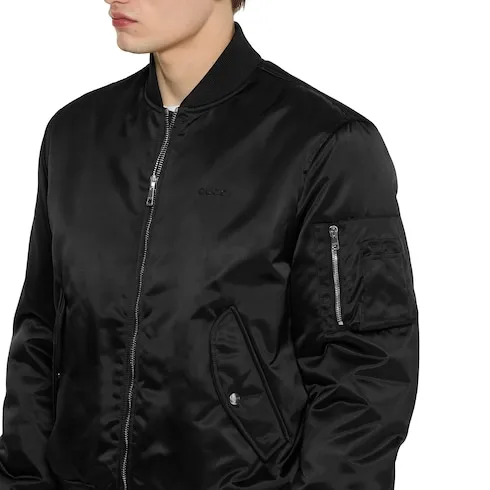 Heavy Nylon Canvas Bomber Jacket