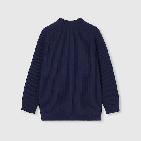 Children's Wool Cardigan With Web