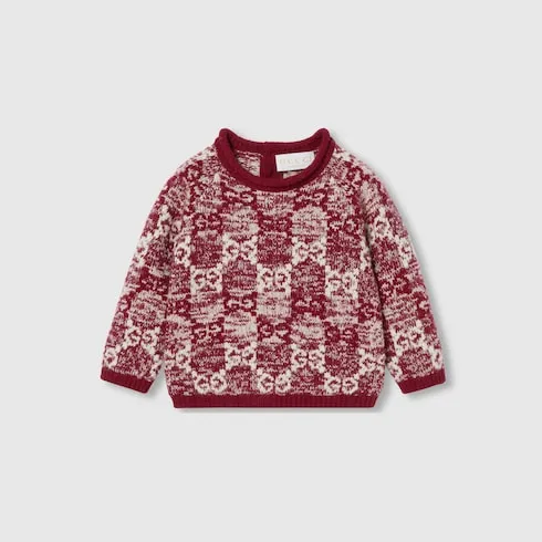 Baby Gg Wool Jacquard Sweater