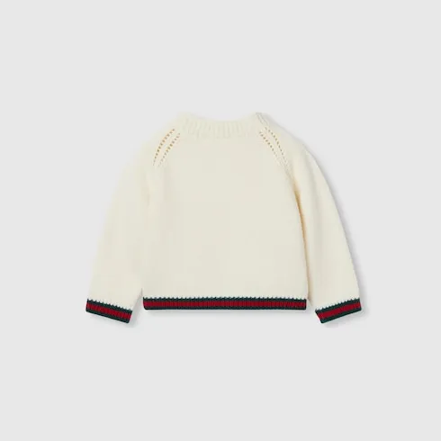Baby Wool Cardigan With Web
